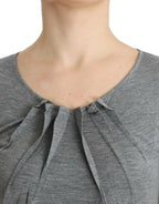 Cavalli Gray 3/4 sleeves jumper top - Zeiniez