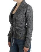 Cavalli Gray wool knitted cardigan - Zeiniez