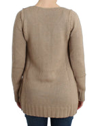Cavalli Beige knitted wool sweater - Zeiniez