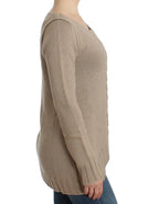 Cavalli Beige knitted wool sweater - Zeiniez