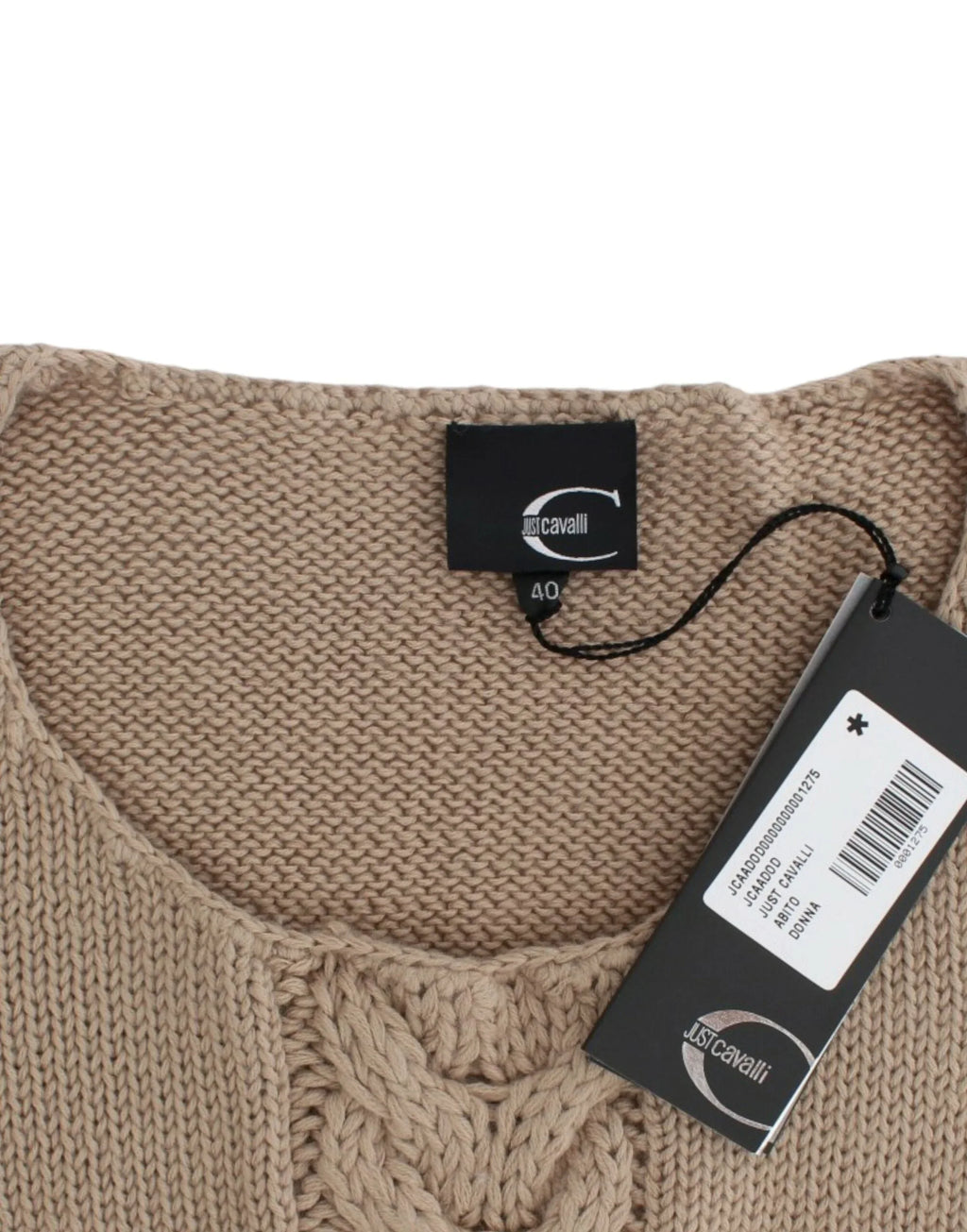 Cavalli Beige knitted wool sweater - Zeiniez