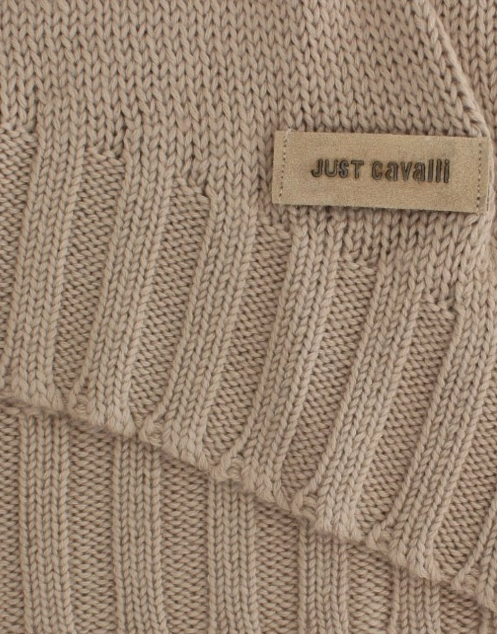 Cavalli Beige knitted wool sweater - Zeiniez