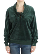 Cavalli Green velvet cotton sweater - Zeiniez
