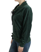 Cavalli Green velvet cotton sweater - Zeiniez