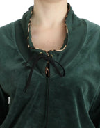 Cavalli Green velvet cotton sweater - Zeiniez