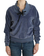 Cavalli Blue velvet cotton sweater - Zeiniez
