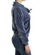 Cavalli Blue velvet cotton sweater - Zeiniez