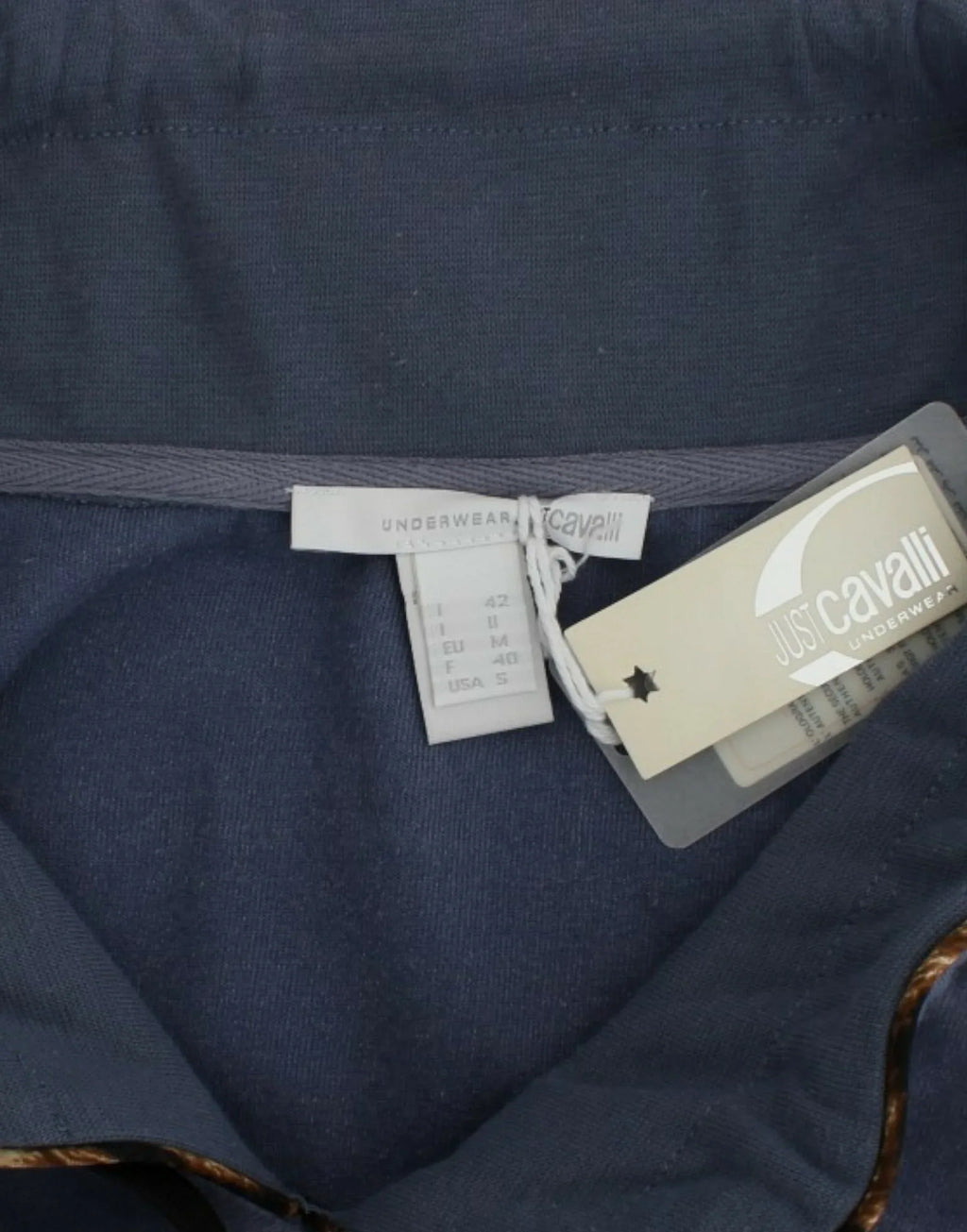 Cavalli Blue velvet cotton sweater - Zeiniez