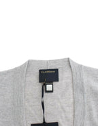 Cavalli Gray cropped wool cardigan - Zeiniez