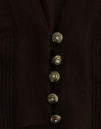 Cavalli Brown cropped wool cardigan - Zeiniez