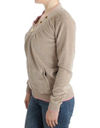 Cavalli Beige velvet zipup sweater - Zeiniez