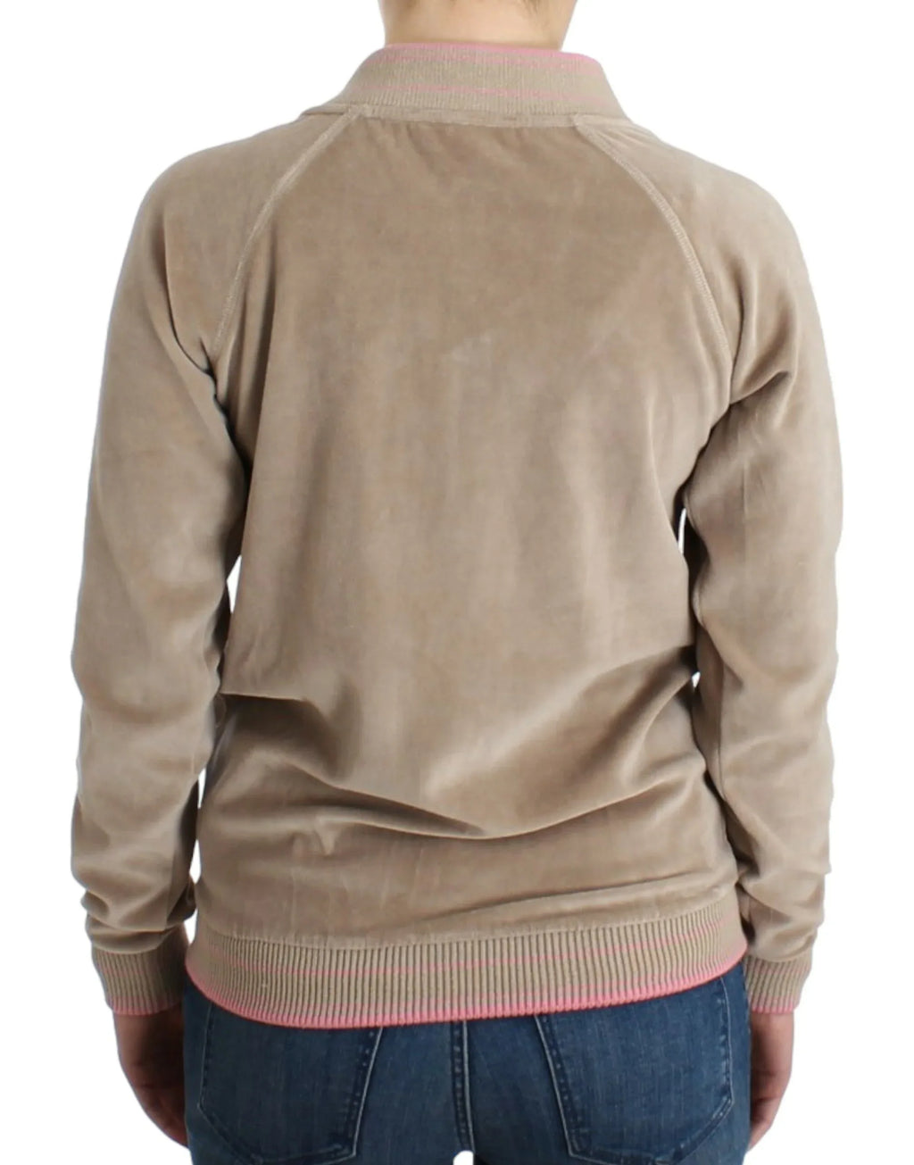 Cavalli Beige velvet zipup sweater - Zeiniez
