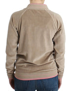 Cavalli Beige velvet zipup sweater - Zeiniez