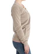 Cavalli Beige velvet zipup sweater - Zeiniez