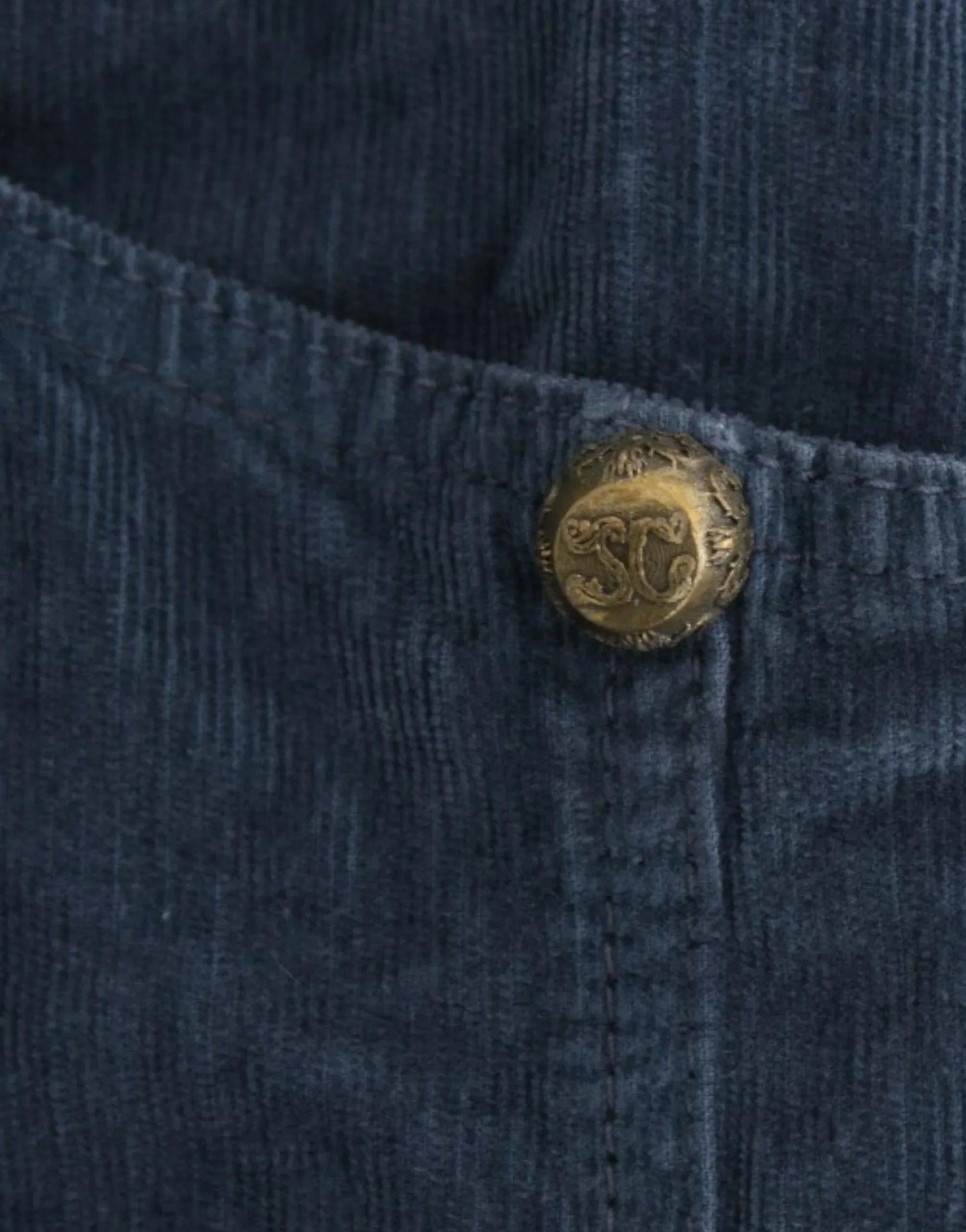 Cavalli Blue corduroy pencil skirt - Zeiniez