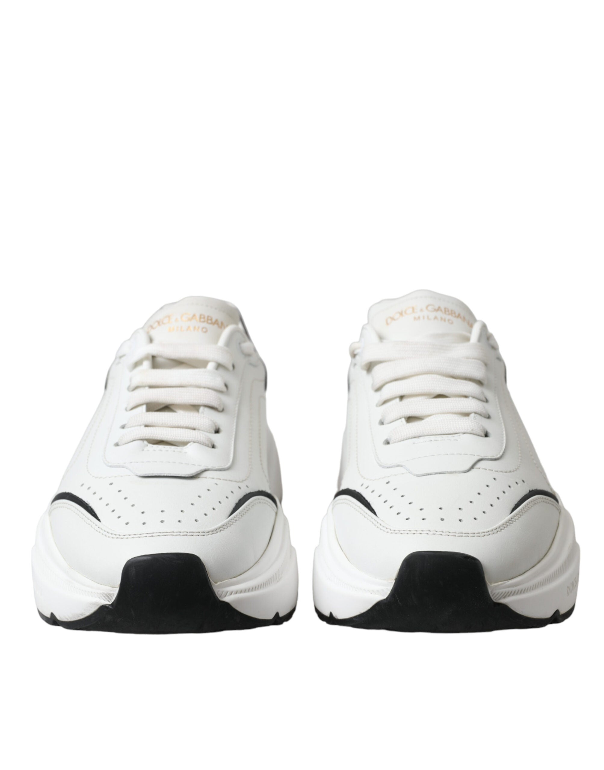 Dolce & Gabbana White Black Low Top Daymaster Sneakers Shoes - Zeiniez