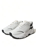 Dolce & Gabbana White Black Low Top Daymaster Sneakers Shoes - Zeiniez