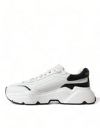 Dolce & Gabbana White Black Low Top Daymaster Sneakers Shoes - Zeiniez