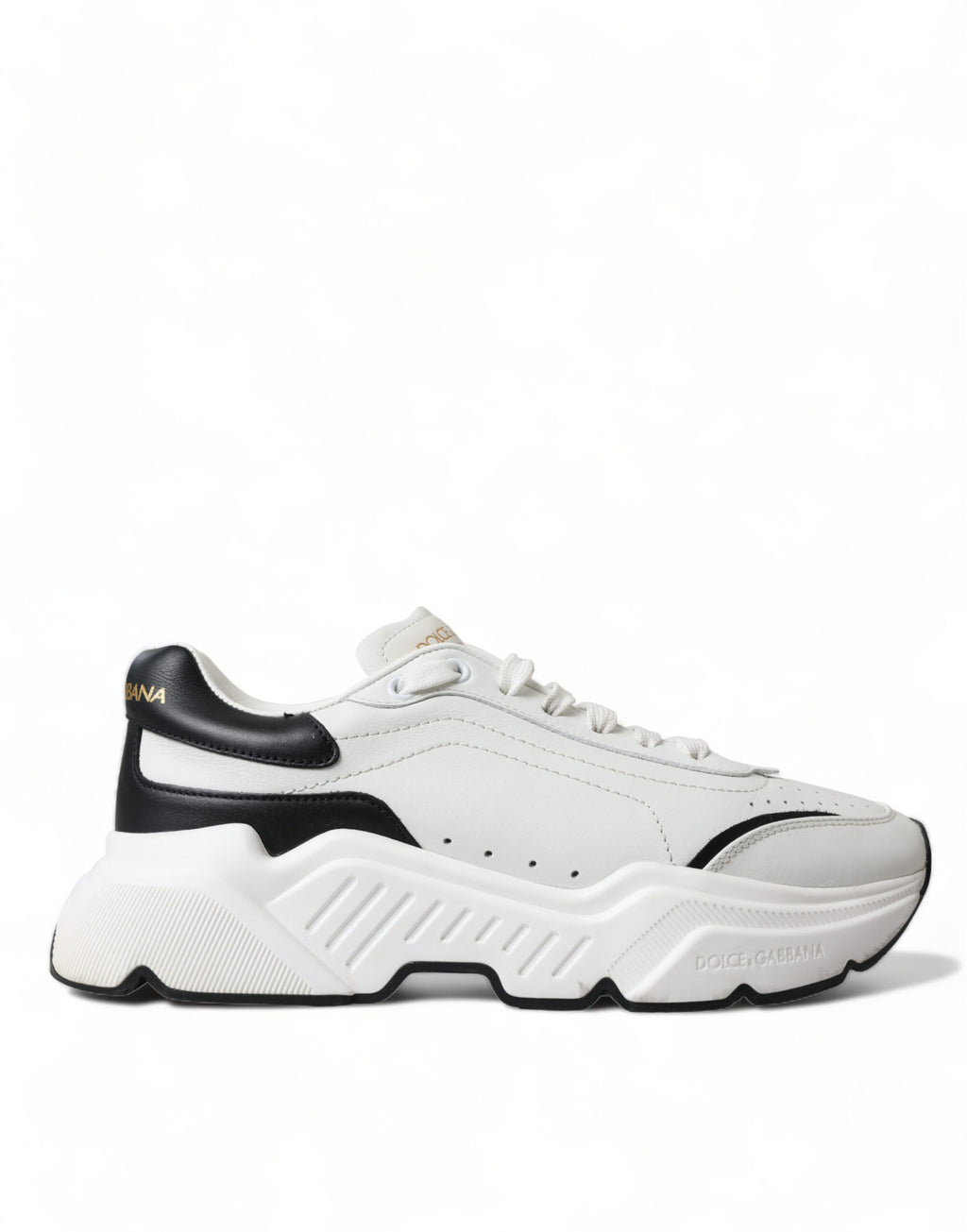 Dolce & Gabbana White Black Low Top Daymaster Sneakers Shoes - Zeiniez