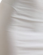 Dolce & Gabbana White Viscose High Waist Pencil Cut Mini Skirt - Zeiniez