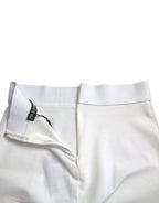 Dolce & Gabbana White Viscose High Waist Pencil Cut Mini Skirt - Zeiniez