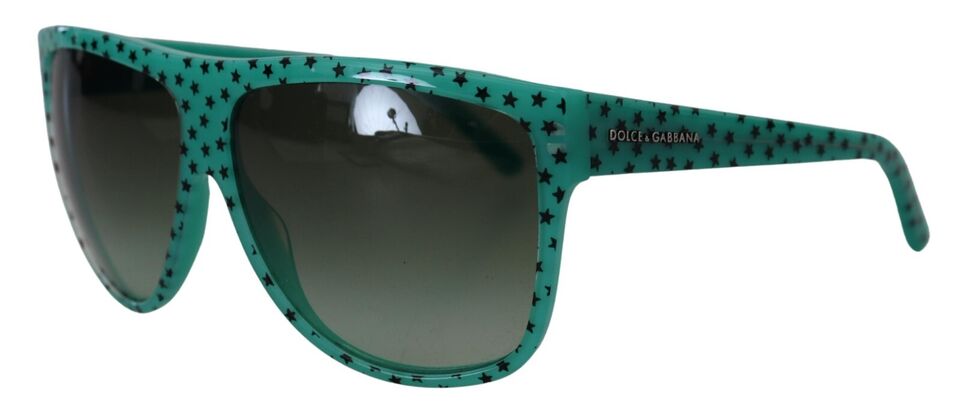 Dolce & Gabbana Green Stars Acetate Square Shades Sunglasses - Zeiniez