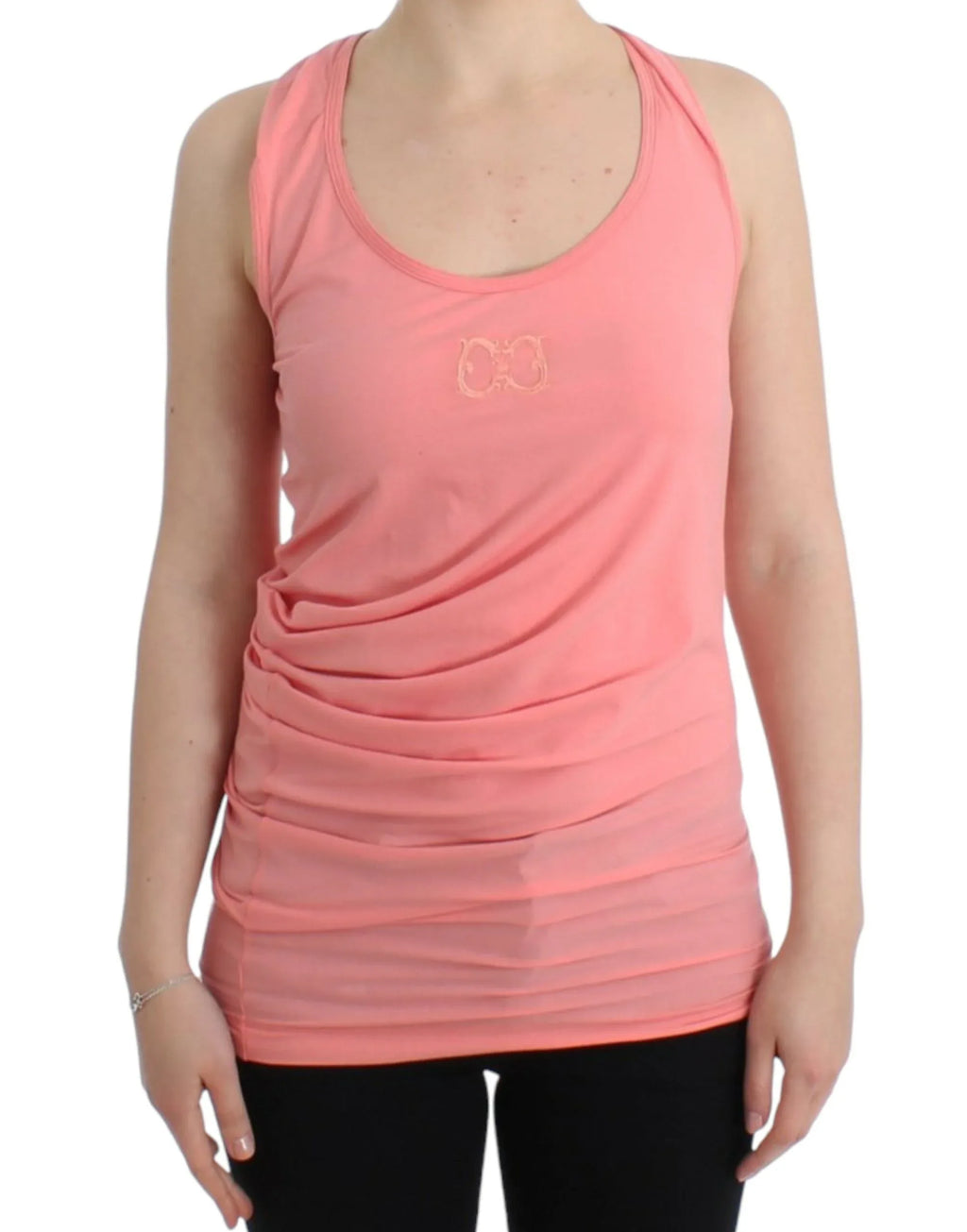 Cavalli Pink cotton tank top - Zeiniez