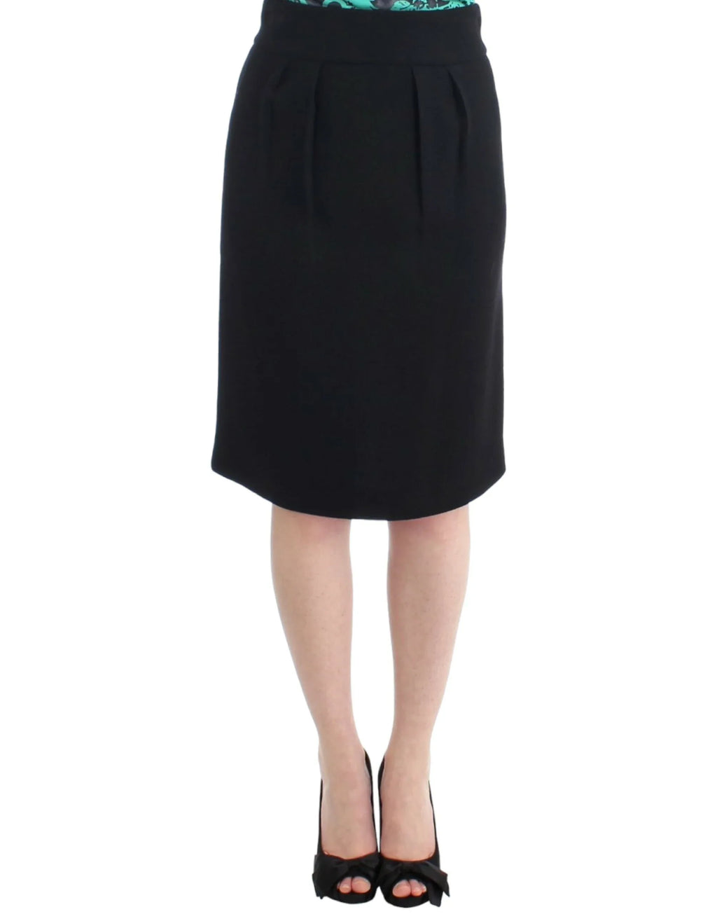 Cavalli Black wool pencil skirt - Zeiniez