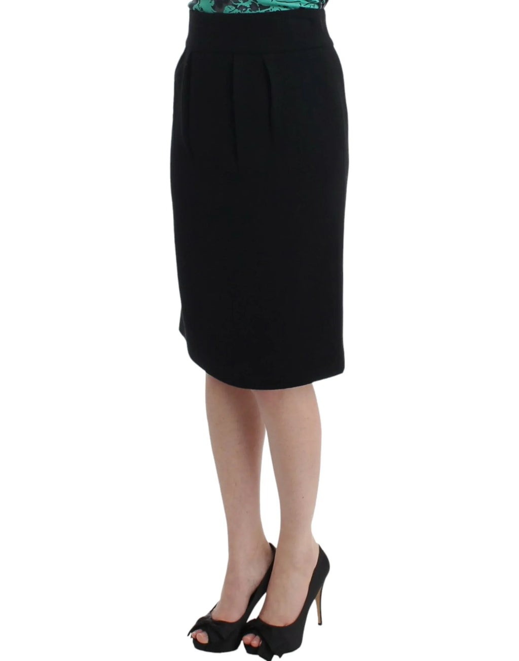 Cavalli Black wool pencil skirt - Zeiniez