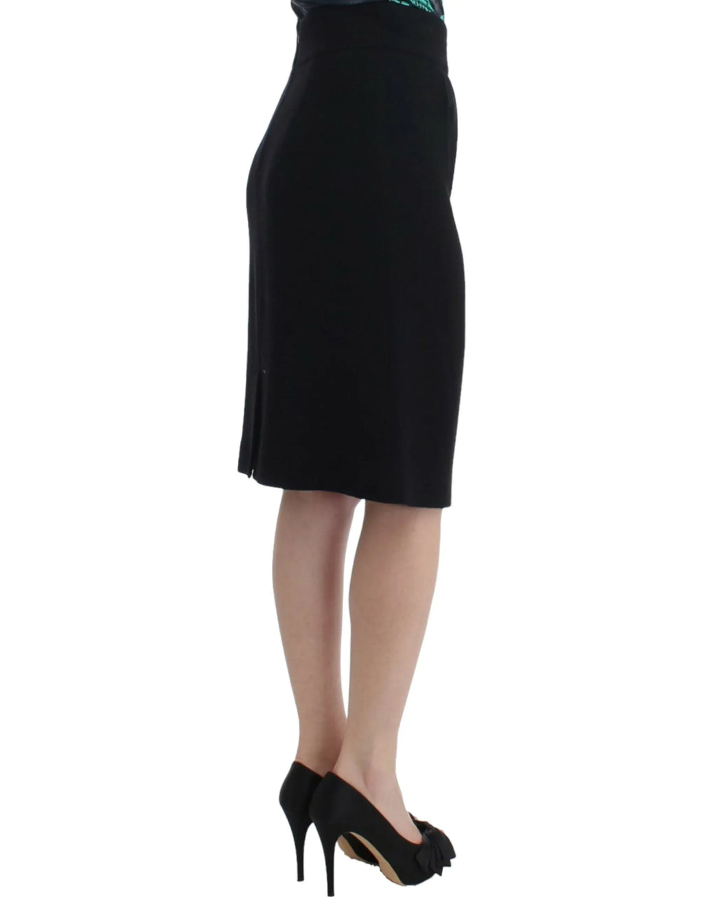 Cavalli Black wool pencil skirt - Zeiniez