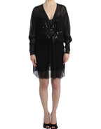 Cavalli Black long sleeve silk dress - Zeiniez