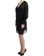Cavalli Black long sleeve silk dress - Zeiniez