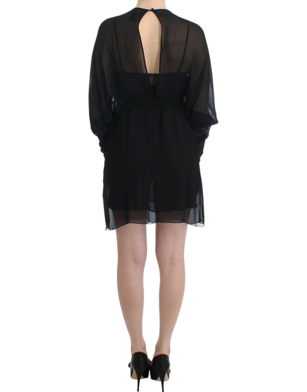 Cavalli Black long sleeve silk dress - Zeiniez