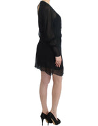 Cavalli Black long sleeve silk dress - Zeiniez