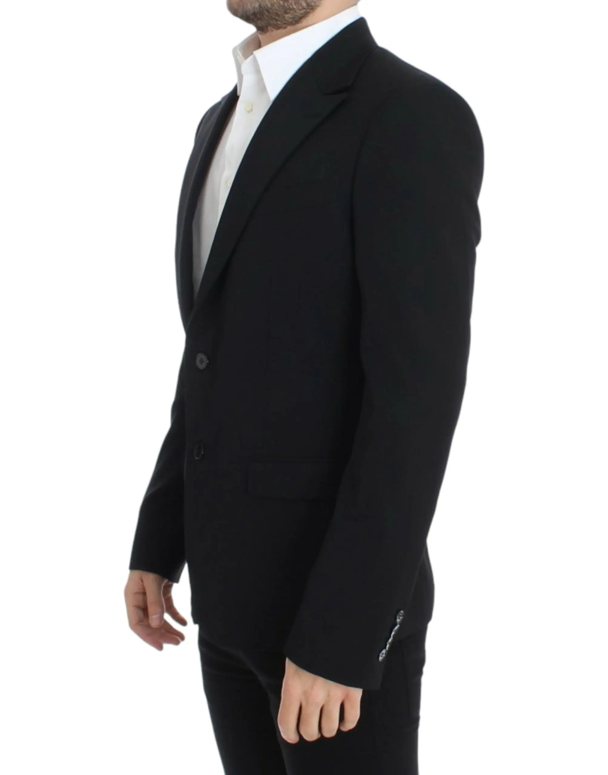 Dolce & Gabbana Black wool slim fit blazer Dolce & Gabbana