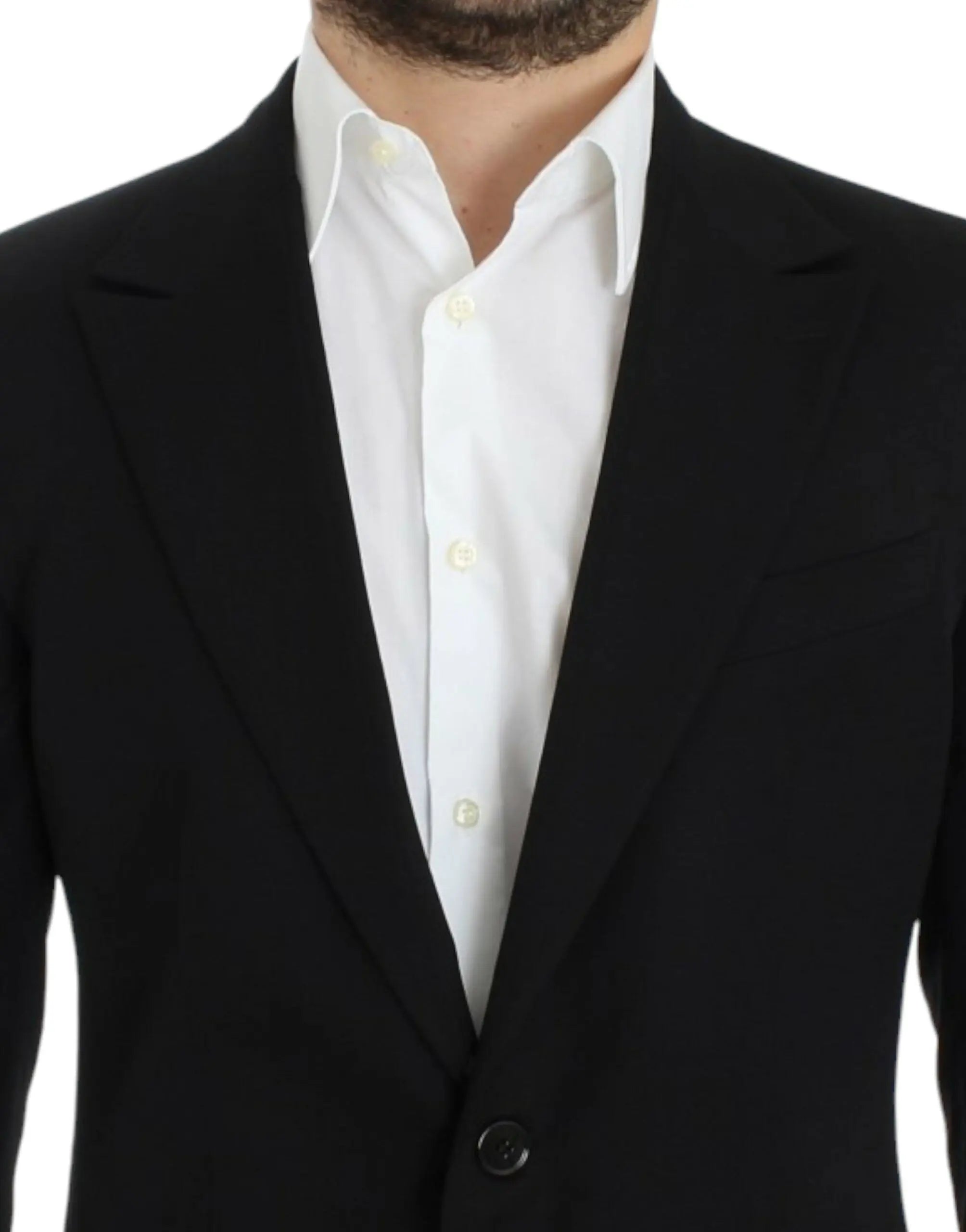 Dolce & Gabbana Black wool slim fit blazer Dolce & Gabbana