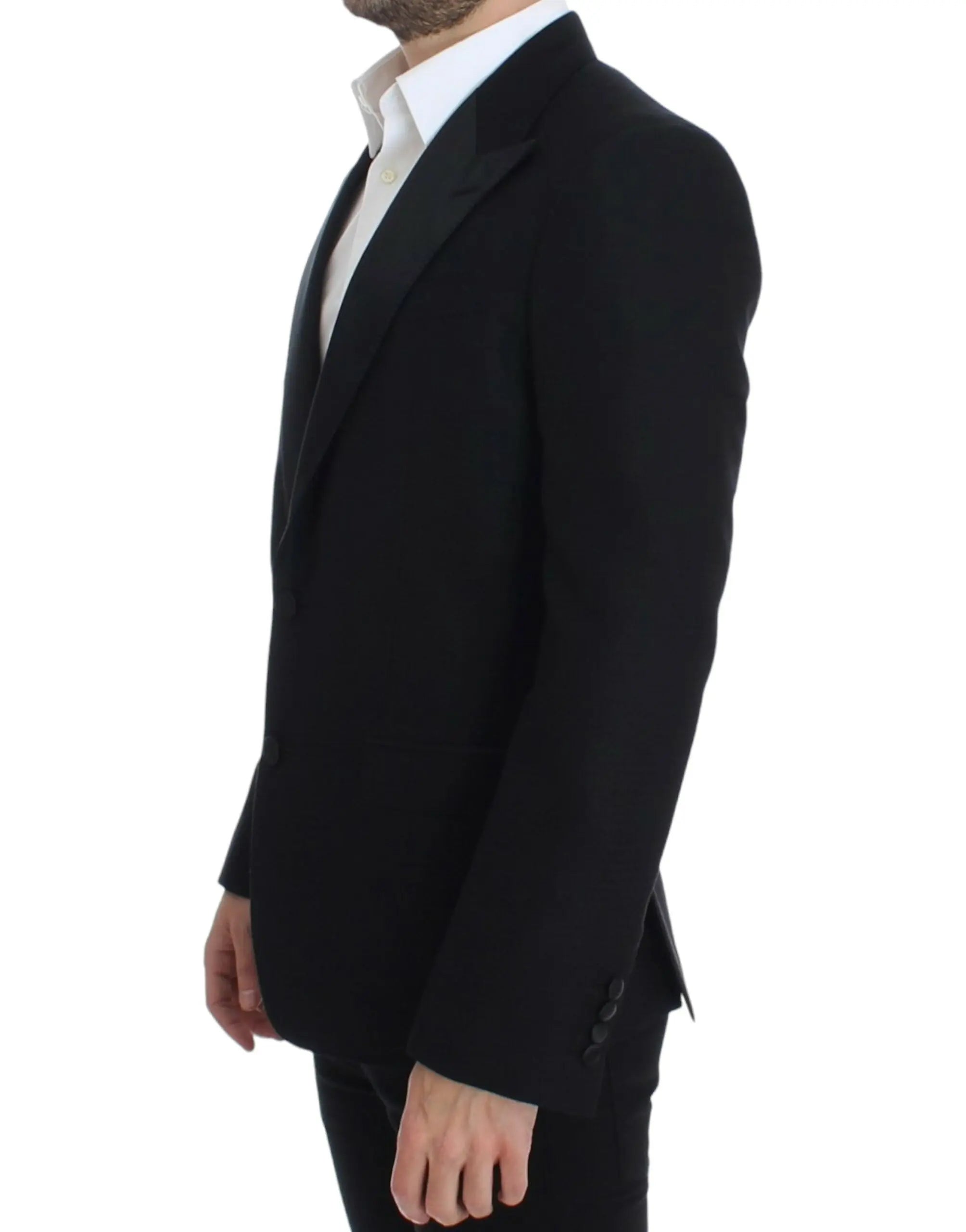 Dolce & Gabbana Black wool silk SICILIA blazer Dolce & Gabbana