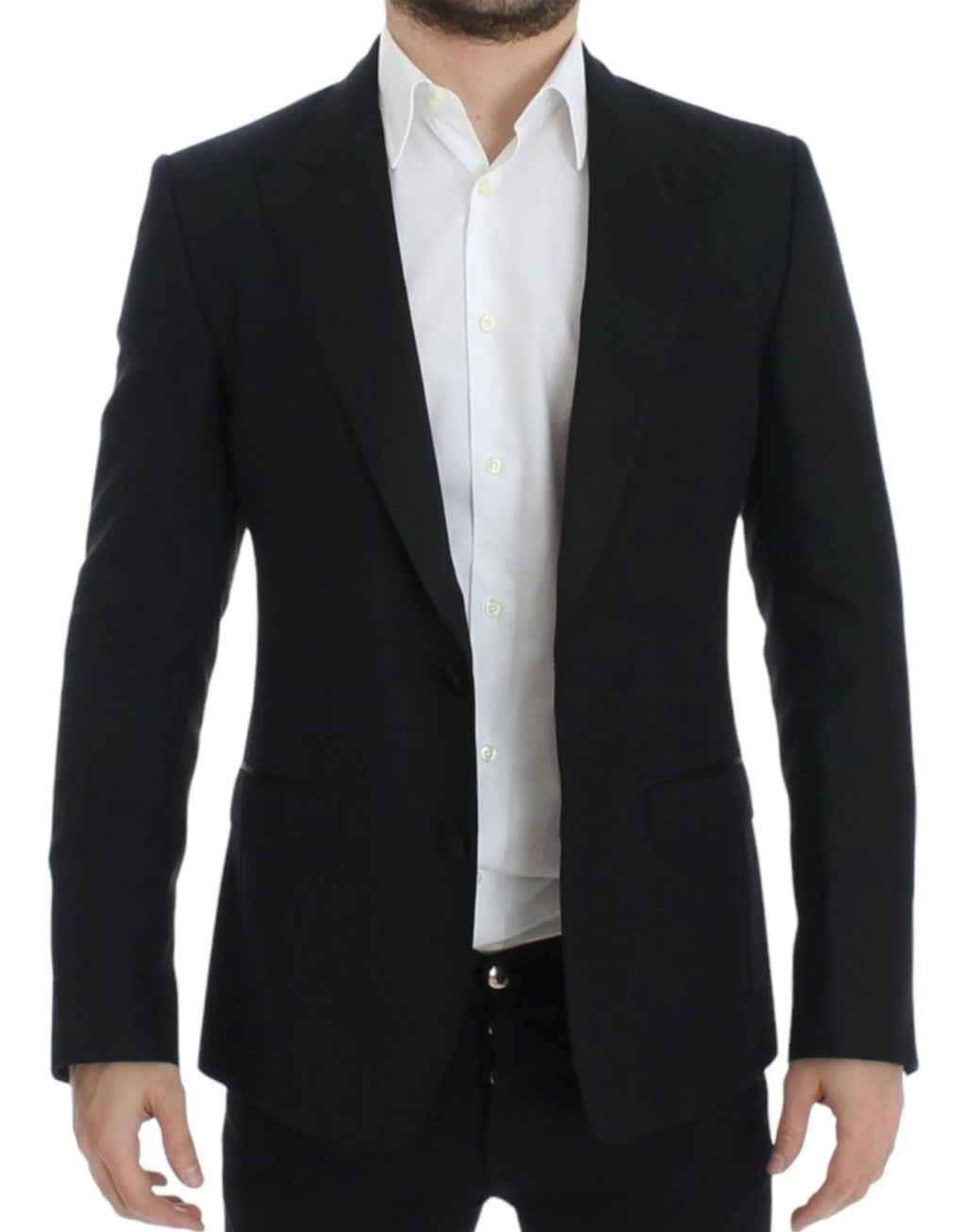 Dolce & Gabbana Black wool silk SICILIA blazer Dolce & Gabbana