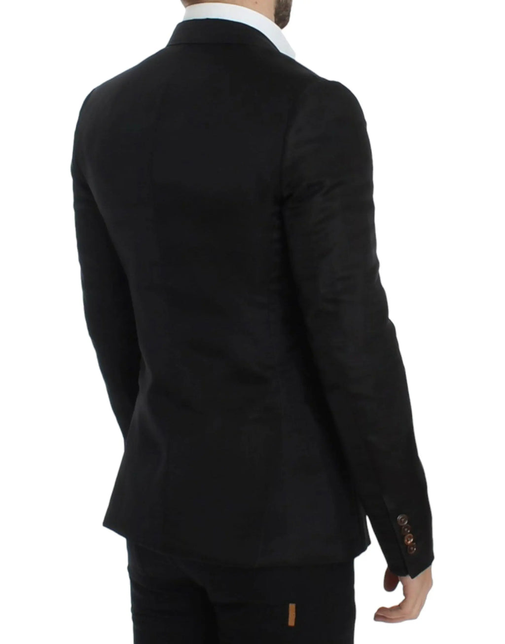 Dolce & Gabbana Black silk slim fit blazer Dolce & Gabbana