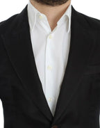 Dolce & Gabbana Black silk slim fit blazer Dolce & Gabbana