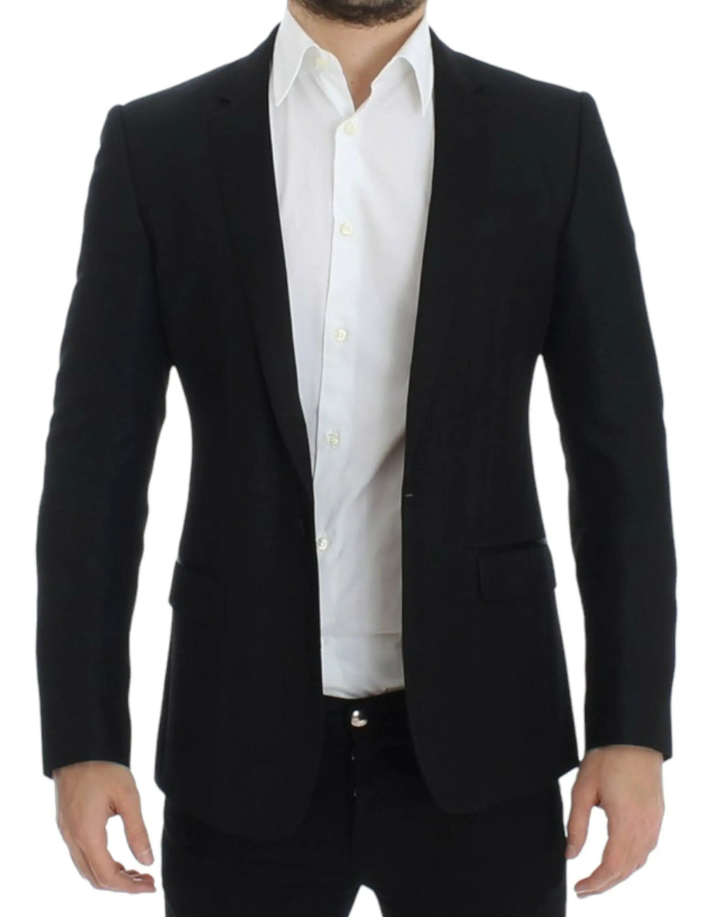 Dolce & Gabbana Black wool MARTINI slim blazer Dolce & Gabbana