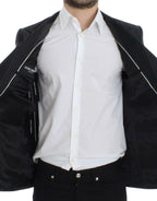 Dolce & Gabbana Gray striped wool stretch blazer Dolce & Gabbana