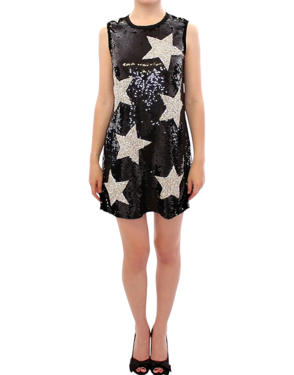 Dolce & Gabbana Masterpiece black crystal swarovski stars sheath dress - Zeiniez