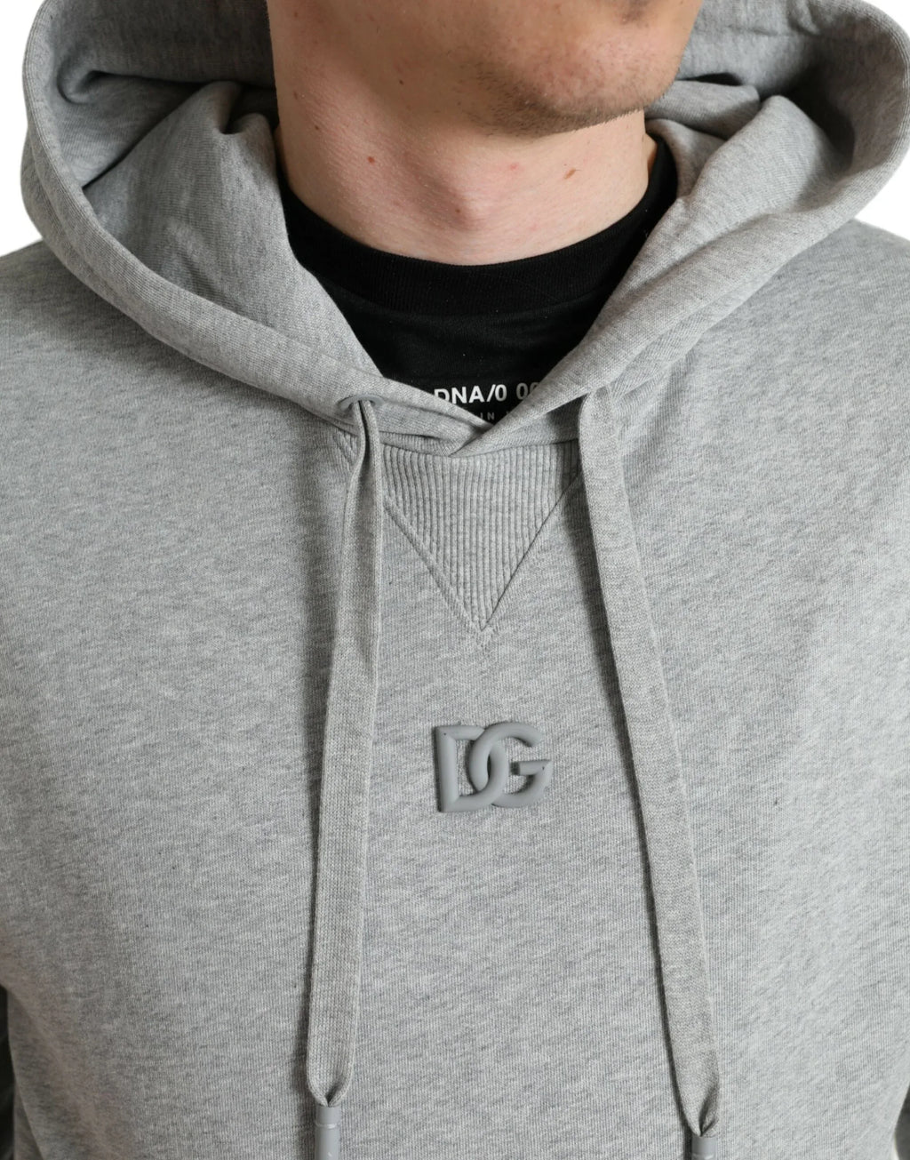 Dolce & Gabbana Gray Cotton Logo Hooded Sweatshirt Sweater - Zeiniez