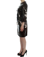 Dolce & Gabbana Black floral 3/4 Sleeve sheath dress - Zeiniez