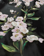 Dolce & Gabbana Black patent floral HANDPAINTED dress - Zeiniez