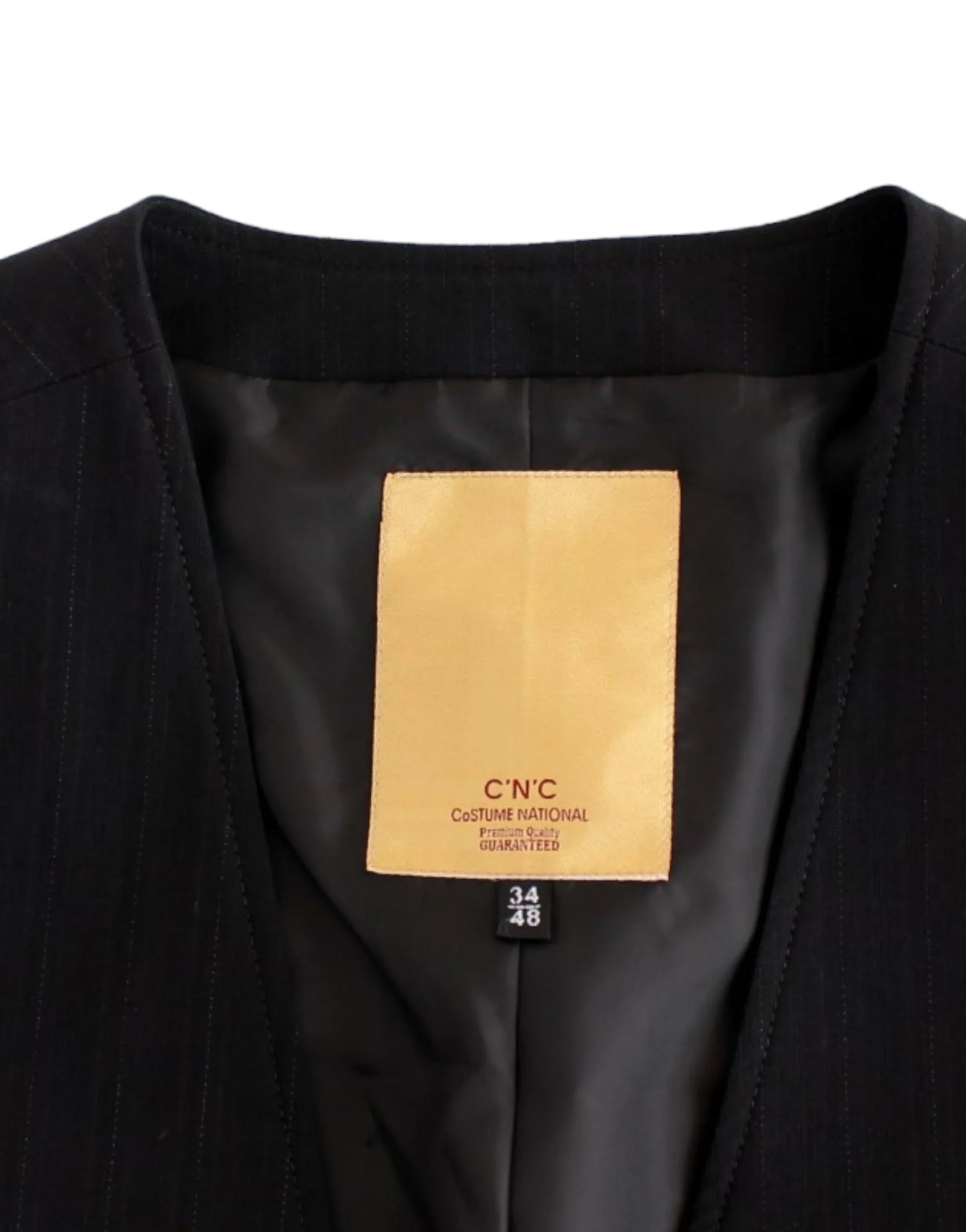 Costume National Black striped cotton casual vest - Zeiniez