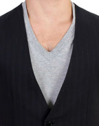 Costume National Black striped cotton casual vest - Zeiniez