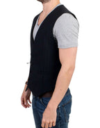 Costume National Black striped cotton casual vest - Zeiniez