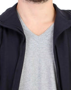 Costume National Blue hooded cotton sweater - Zeiniez